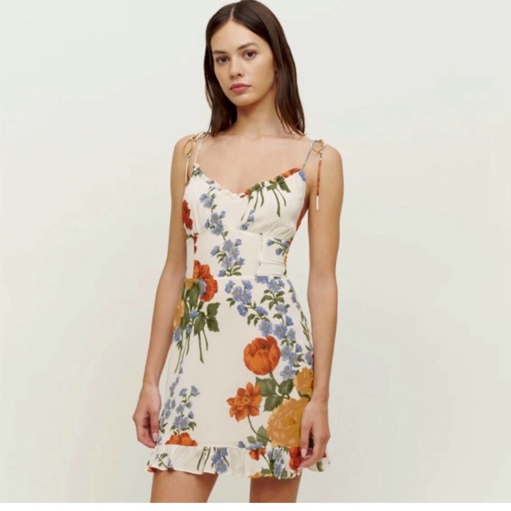 Reformation Esther floral ruffle dress